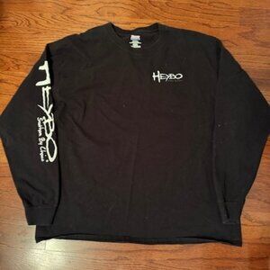 HEYBO LS HOG HUNTING T SHIRT, BLACK, SIZE XL